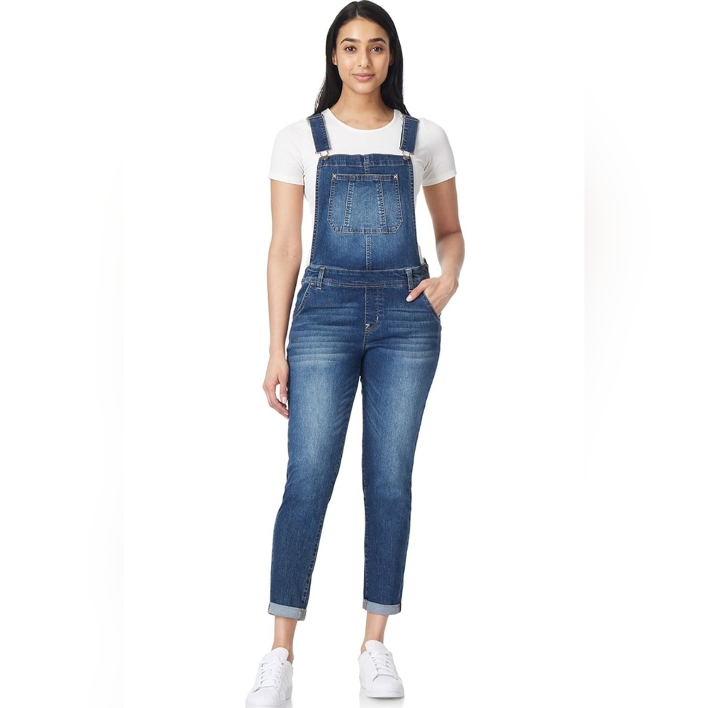 NWT WallFlower Denim Bib Overalls Country Western Cowgirl Comfy Women's Size XL